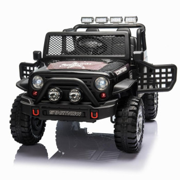 Детский электромобиль джип XMX с полным приводом (черный, EVA, 12V) - XMX618-4WD-BLACK