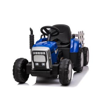 Детский электромобиль трактор с прицепом (синий, EVA, пульт, 12V) - XMX611-BLUE
