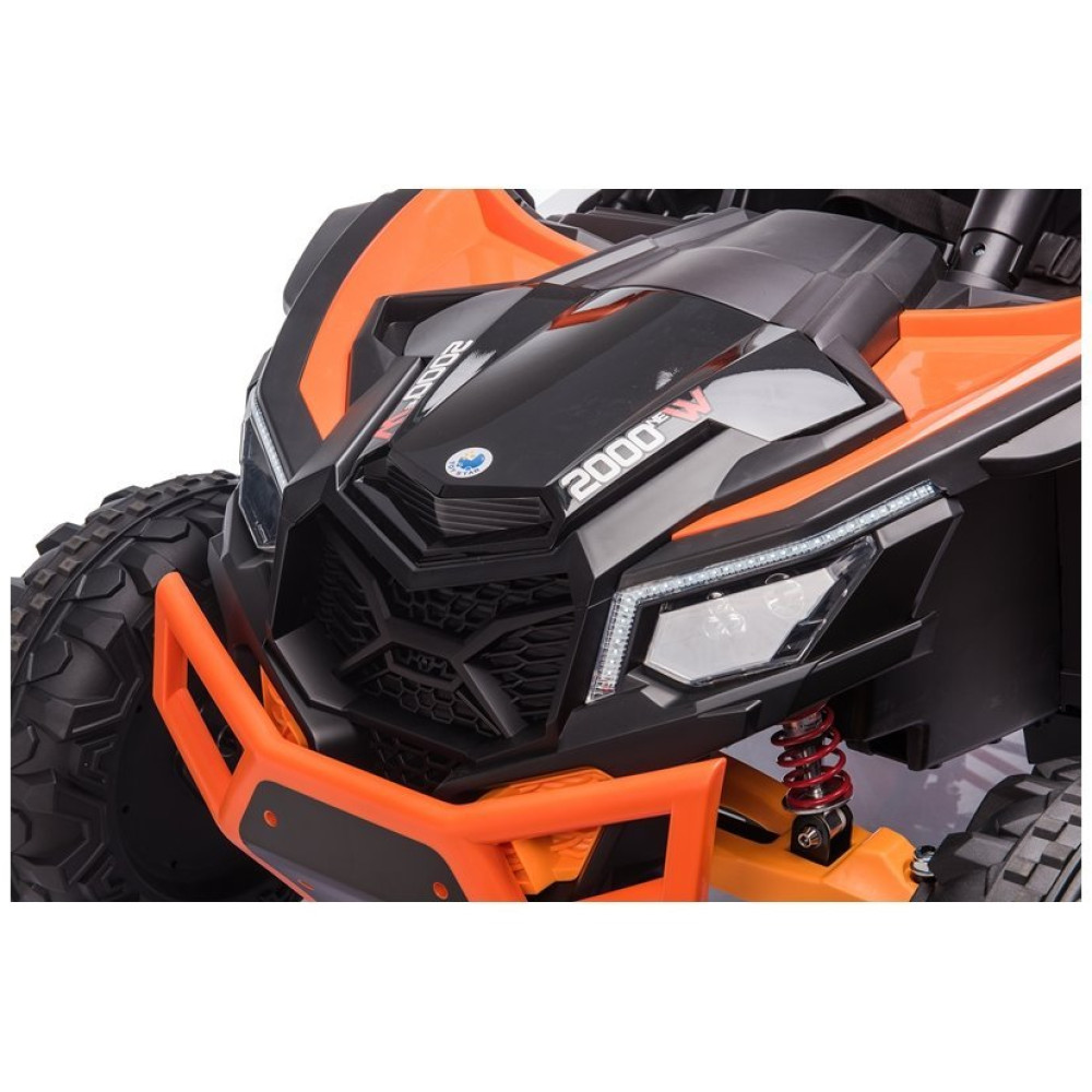 Двухместный багги XMX 613 (оранжевый, MP4, EVA, 4WD, 24V) - XMX613-4WD-24V-ORANGE-MP4