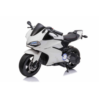 Детский электромобиль мотоцикл Ducati White (дисковый тормоз, 16 км/ч, 24V) - SX1629