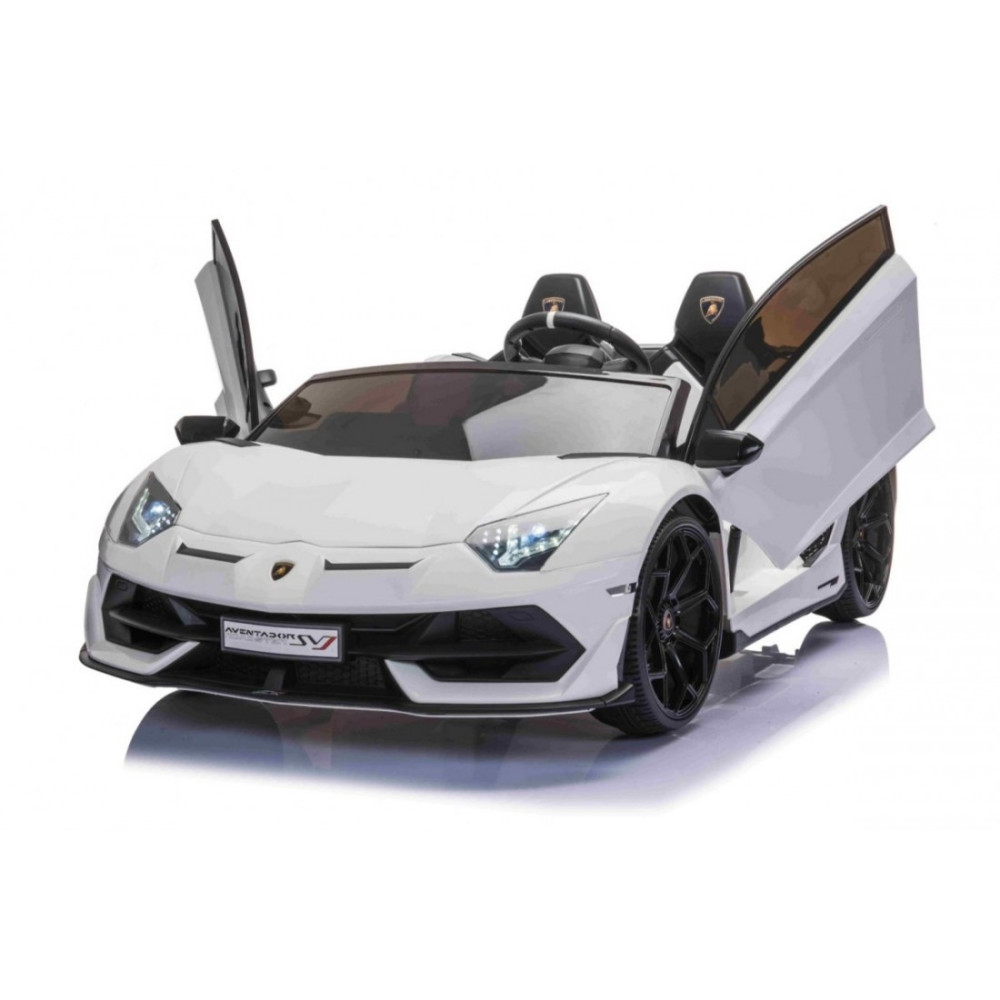 Детский электромобиль для дрифта Lamborghini Aventador SVJ White Carbon (15  км/ч, 24V) - SX2028S-WHITE