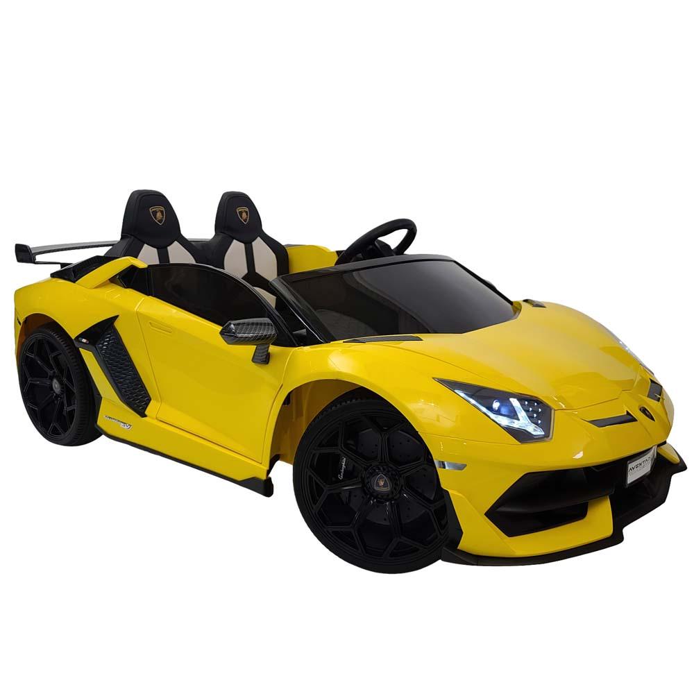 Детская машина Lamborghini Aventador SVJ Yellow Carbon (дрифт, 15 км/ч,  24V) - SX2028S-YELLOW