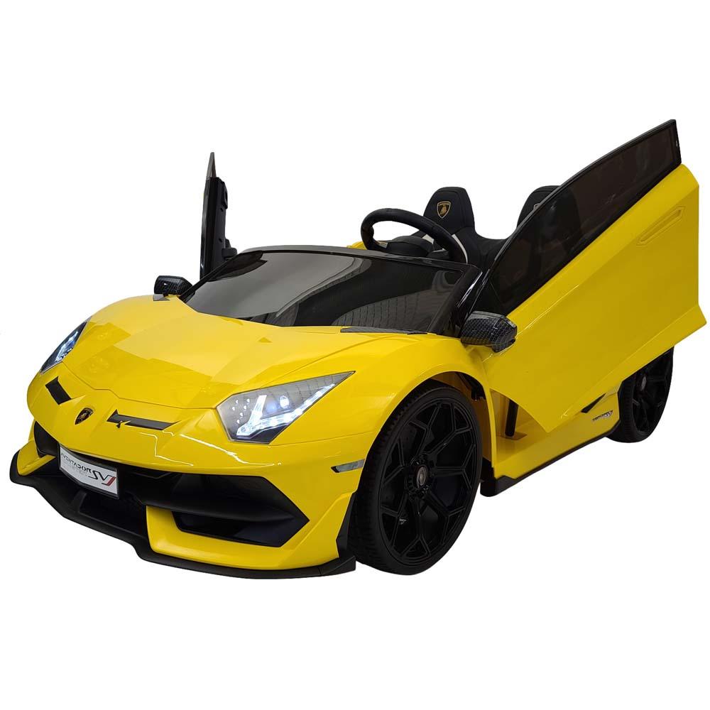 Детская машина Lamborghini Aventador SVJ Yellow Carbon (дрифт, 15 км/ч,  24V) - SX2028S-YELLOW