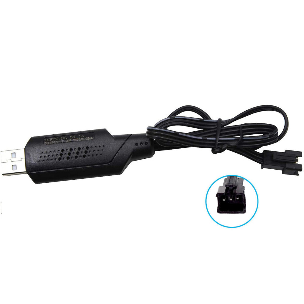 Зарядное устройство USB 7.4V 1000 mah разъем SM-3P - USB-74-1000-YP3