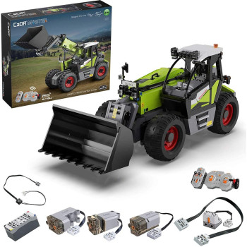 Конструктор Double E Cada Technics бульдозер-погрузчик (1469 деталей, пульт, электропривод) - C61051W