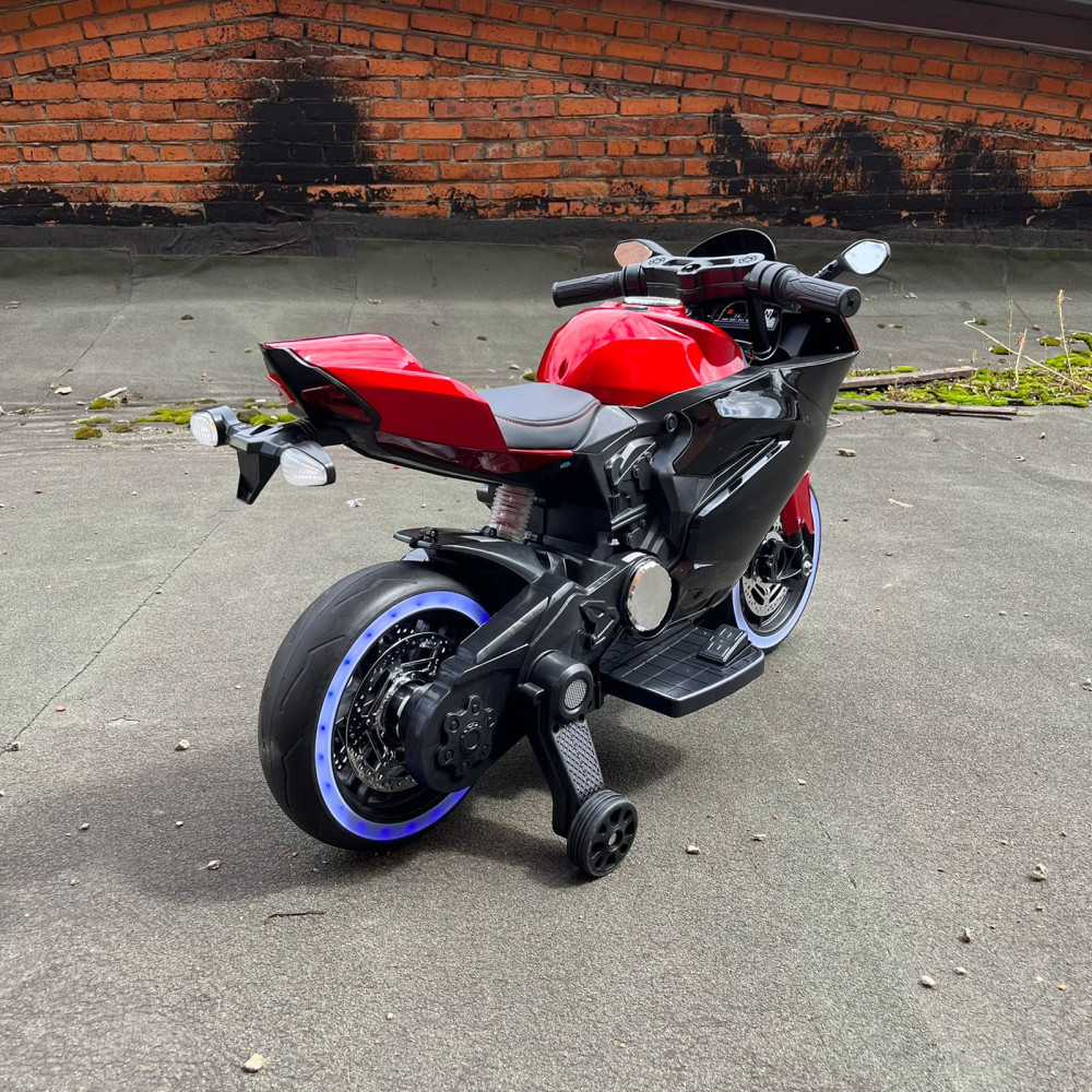 Детский электромотоцикл Ducati Red Black (12V, EVA, ручка газа) -  FT-1628-SP-RED-BLACK