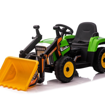Детский трактор с ковшом (зеленый, EVA, пульт, 12V) - XMX611U-GREEN