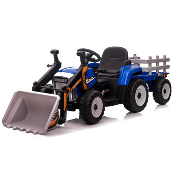Электромобиль трактор с ковшом и прицепом XMX611U-BLUE