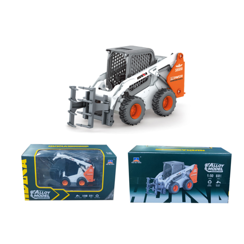 Металлический погрузчик с вертикальным захватом HUI NA TOYS масштаб 1:50 - HN1708