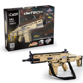 Конструктор Cada штурмовая винтовка Scar, 1406 элементов - C81021W