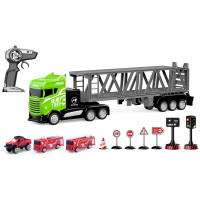 Радиоуправляемый автовоз с машинками и набор дорожных знаков (2WD, акб, 1:16) - GM1918C