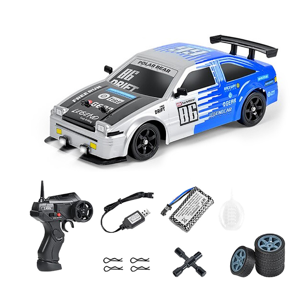 Радиоуправляемая машина для дрифта HB Toyota AE86 (4WD, свет, пар, акб,  1:16) - SC16A07-1