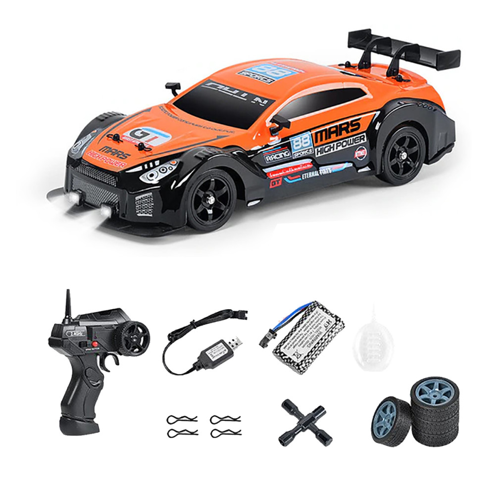 Радиоуправляемая машина для дрифта HB Nissan GTR (4WD, свет, пар, акб,  1:16) - SC16A06-1