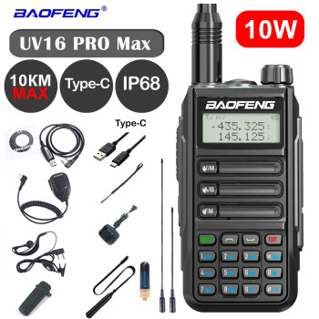 Рация (радиостанция) Baofeng Black UV-16 Pro Max V1 (5W) IP68 Type-C  - UV-16-PRO-MAX-V1-BLACK