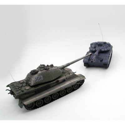 Радиоуправляемый танковый бой T90 и Tiger King масштаб 1:28 ZEGAN 99820