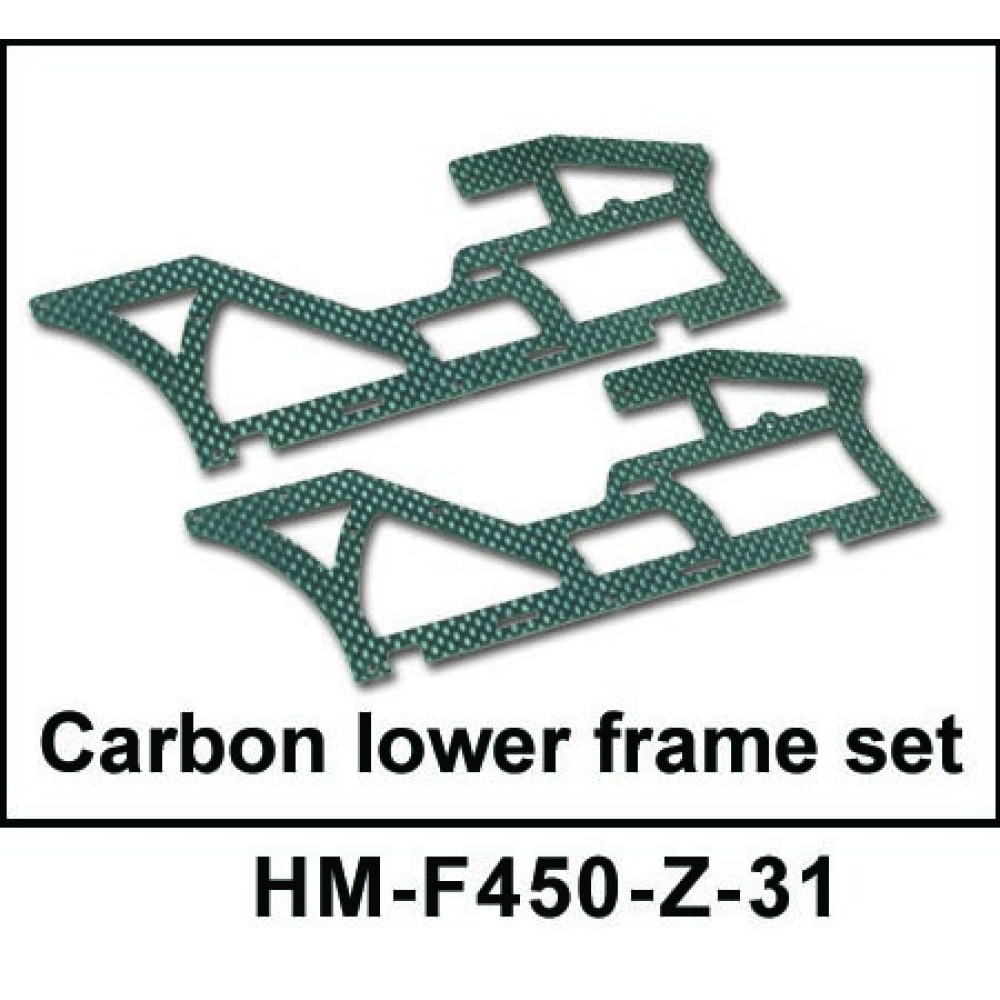 Low frame. Рама для радиоуправляемой модели. Карбоновые детали для вертолетов. Боковины рамы - HM-4f200-z-10. Lower frame St-100.