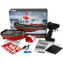 Радиоуправляемый буксир Tugboat черный 2.4G 1:72 - HL-3800-B