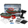 Радиоуправляемый буксир Tugboat зеленый 2.4G 1:72 - HL-3800-G