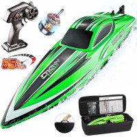 Радиоуправляемый катер Chasing Waves PRO с сумкой (41 см, 55 км/ч, Brushless) - HJ818PRO-GREEN-BAG