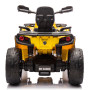 Детский квадроцикл двухместный BRP Can-Am Outlander (24V, полный привод, желтый) - DK-CA005-YELLOW