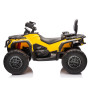 Детский квадроцикл двухместный BRP Can-Am Outlander (24V, полный привод, желтый) - DK-CA005-YELLOW