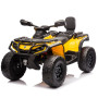 Детский квадроцикл двухместный BRP Can-Am Outlander (24V, полный привод, желтый) - DK-CA005-YELLOW