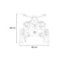 Детский квадроцикл двухместный BRP Can-Am Outlander (24V, полный привод, желтый) - DK-CA005-YELLOW