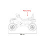 Детский квадроцикл двухместный BRP Can-Am Outlander (24V, полный привод, желтый) - DK-CA005-YELLOW