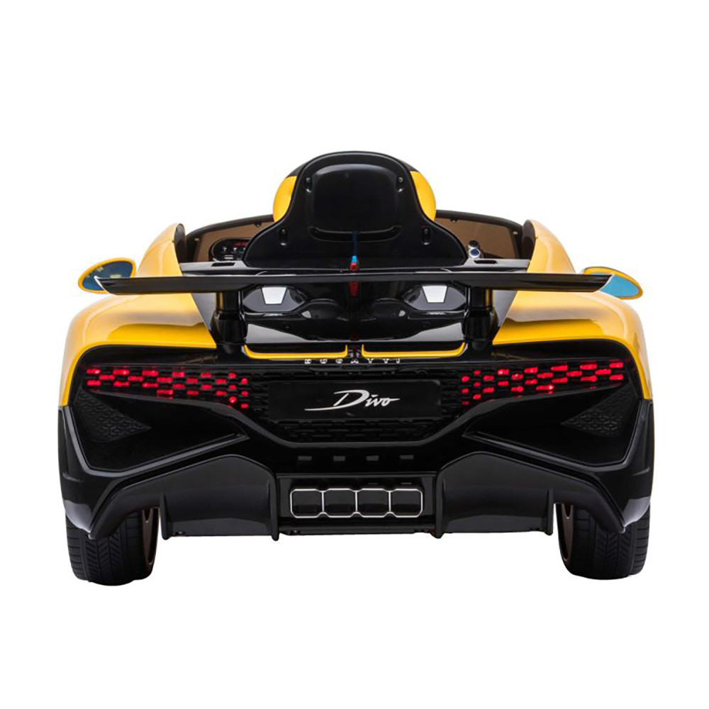 Детский электромобиль Bugatti Divo (желтый лак, 12V) - HL338