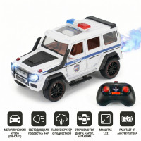 Радиоуправляемая металлическая полицейская машина Mercedes G500 1:22 - HCL-3608-WHITE