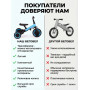 Детский беговел-велосипед 8в1 с крышей и ручкой, красный - TR008C-RED