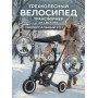 Детский беговел-велосипед 8в1 с крышей и ручкой, темно-серый - TR008C-DARK-GREY