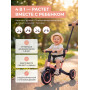 Детский беговел-велосипед 4в1 с родительской ручкой, розовый - TR007-PINK
