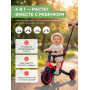 Детский беговел-велосипед 4в1 с родительской ручкой, красный - TR007-RED