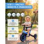 Детский беговел-велосипед 4в1 с родительской ручкой, синий - TR007-BLUE