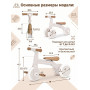 Детский беговел-велосипед 3в1, бежевый - TR004-BEIGE