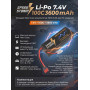 Аккумулятор Speed Storm Li-Po 7.4V 100C 3600 mAh Hard Case разъем T-plug (Deans) - SS-2S3600-100-D
