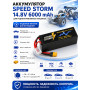 Аккумулятор Speed Storm Li-Po 14.8V 100C 6000 mAh Hard Case разъем XT60 - SS-4S6000-100-XT60