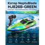 Радиоуправляемый катер NeptuBlade (25 км/ч, 32 см, 30 мин, 7 видов подсветки) - HJ826B-GREEN