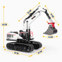 Радиоуправляемый экскаватор белый HUI NA TOYS масштаб 1:14 2.4G - HN1594-WHITE