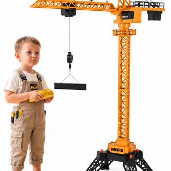 Радиоуправляемый башенный кран HUI NA TOYS масштаб 1:14 2.4G - HN1585