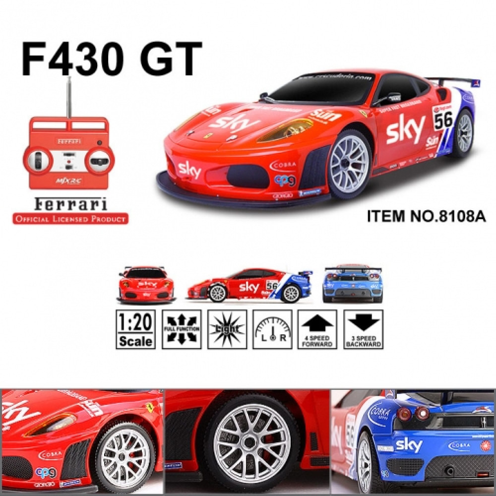 Радиоуправляемая машина MJX Ferrari F430 GT #56 1:20 - 8108A