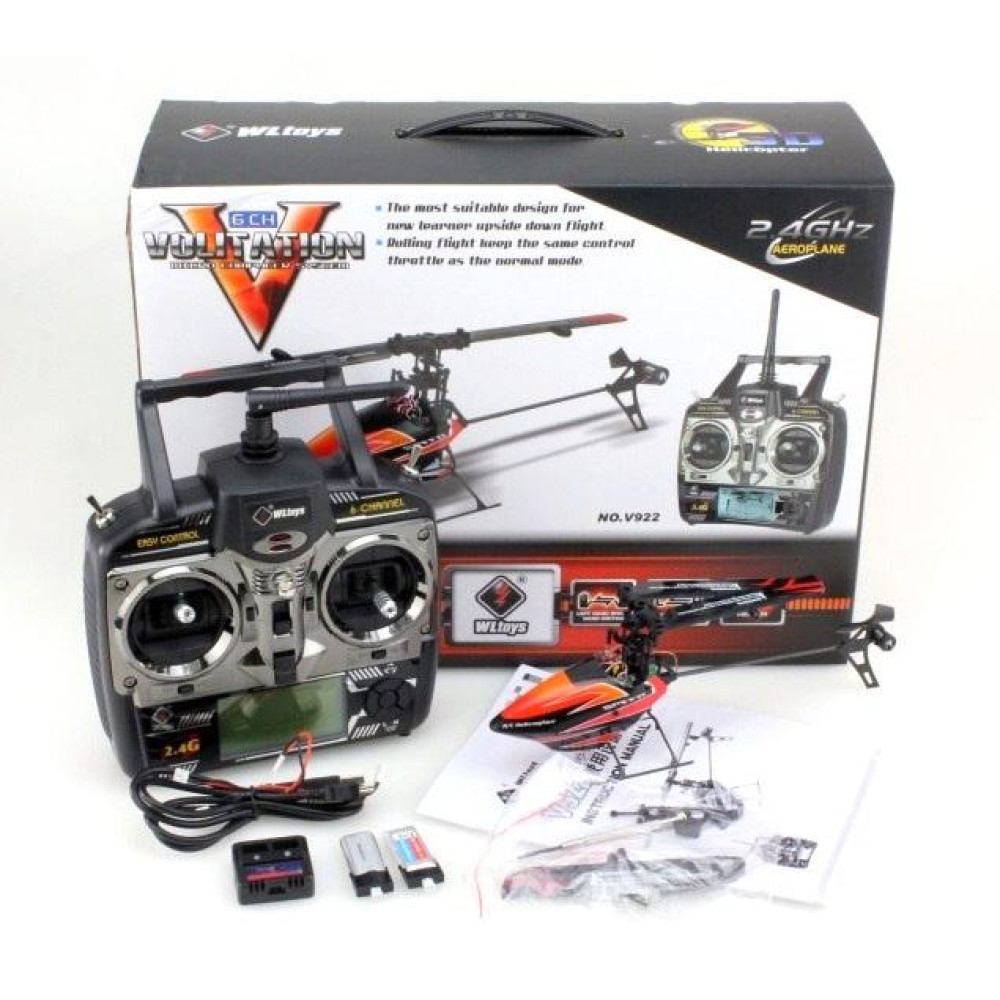 Радиоуправляемый вертолет WLToys Flybarless 2.4GHz RTF - V922