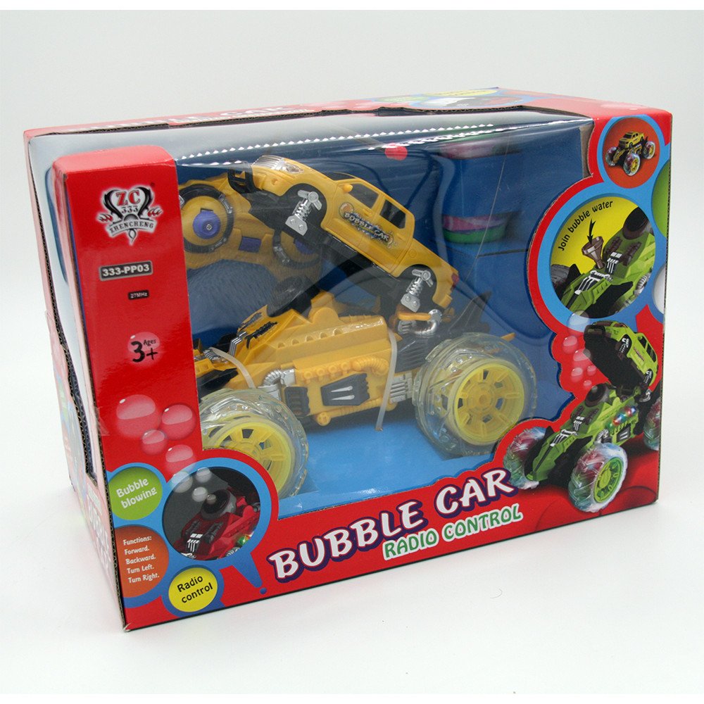 Радиоуправляемая машина-перевертыш Bubble Car желтая - 333-PP03