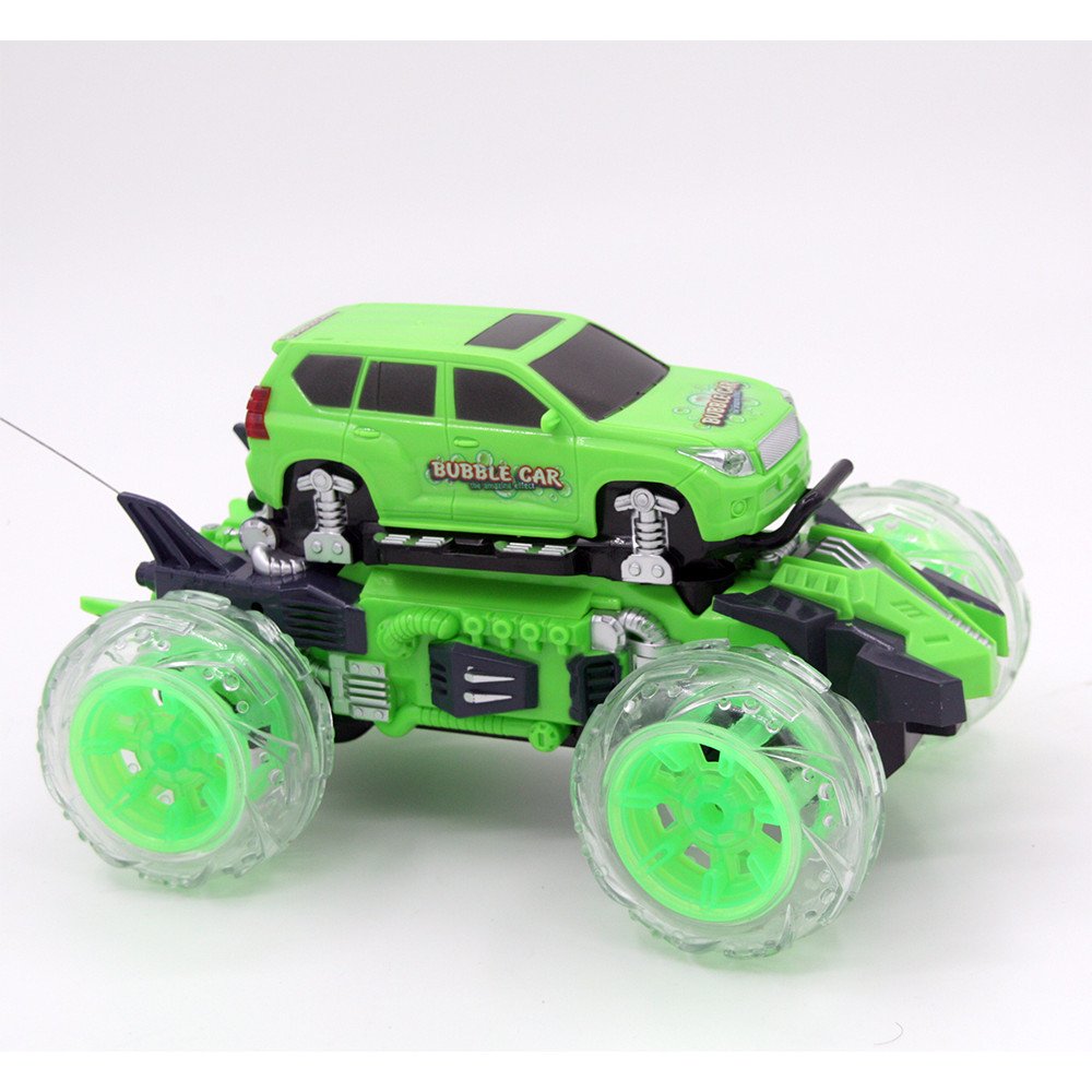Радиоуправляемая машина-перевертыш Bubble Car зеленая - 333-PP01