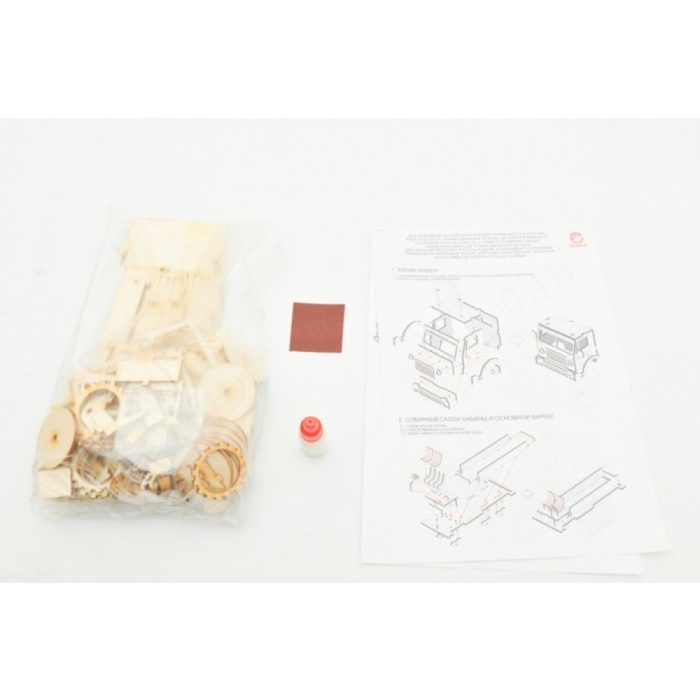 Конструктор 3D деревянный подвижный Lemmo Военный Грузовик - ГР-5