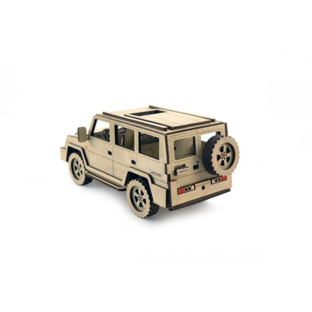 Конструктор 3D деревянный подвижный Lemmo Внедорожник Парламент - АВ-1