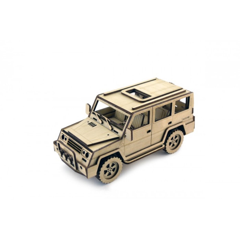 Конструктор 3D деревянный подвижный Lemmo Внедорожник Парламент - АВ-1
