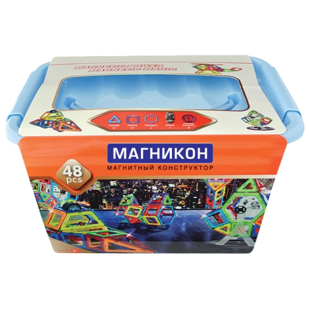 Магнитный 3D конструктор Магникон MK-48