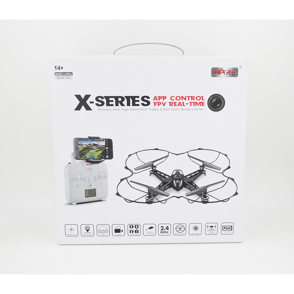 Радиоуправляемый квадрокоптер с барометром HD камера MJX X301H FPV 2.4G - X301H